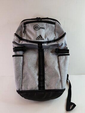 adidas Show Backpack Gray EA Sports / FIFA Logo Branding Laptop Storage Like New
